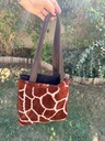 Sac tufté fait main "Girafe"