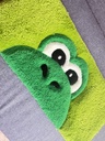 Repose-Poignet Tufté Artisanal — Petit Dinosaure Vert Gaming Rétro | Desk Décoration Fait Main