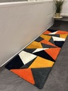 Hand-Tufted Rug — Contemporary Geometric Orange & Yellow | Handmade