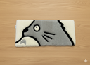 Handmade Tufted Wrist Rest — Great Grey Forest Spirit | Handmade Desk Decoration