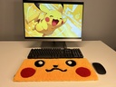 Hand-Tufted Wrist Rest — Small Electric Yellow Creature | Desk Handmade Decoration